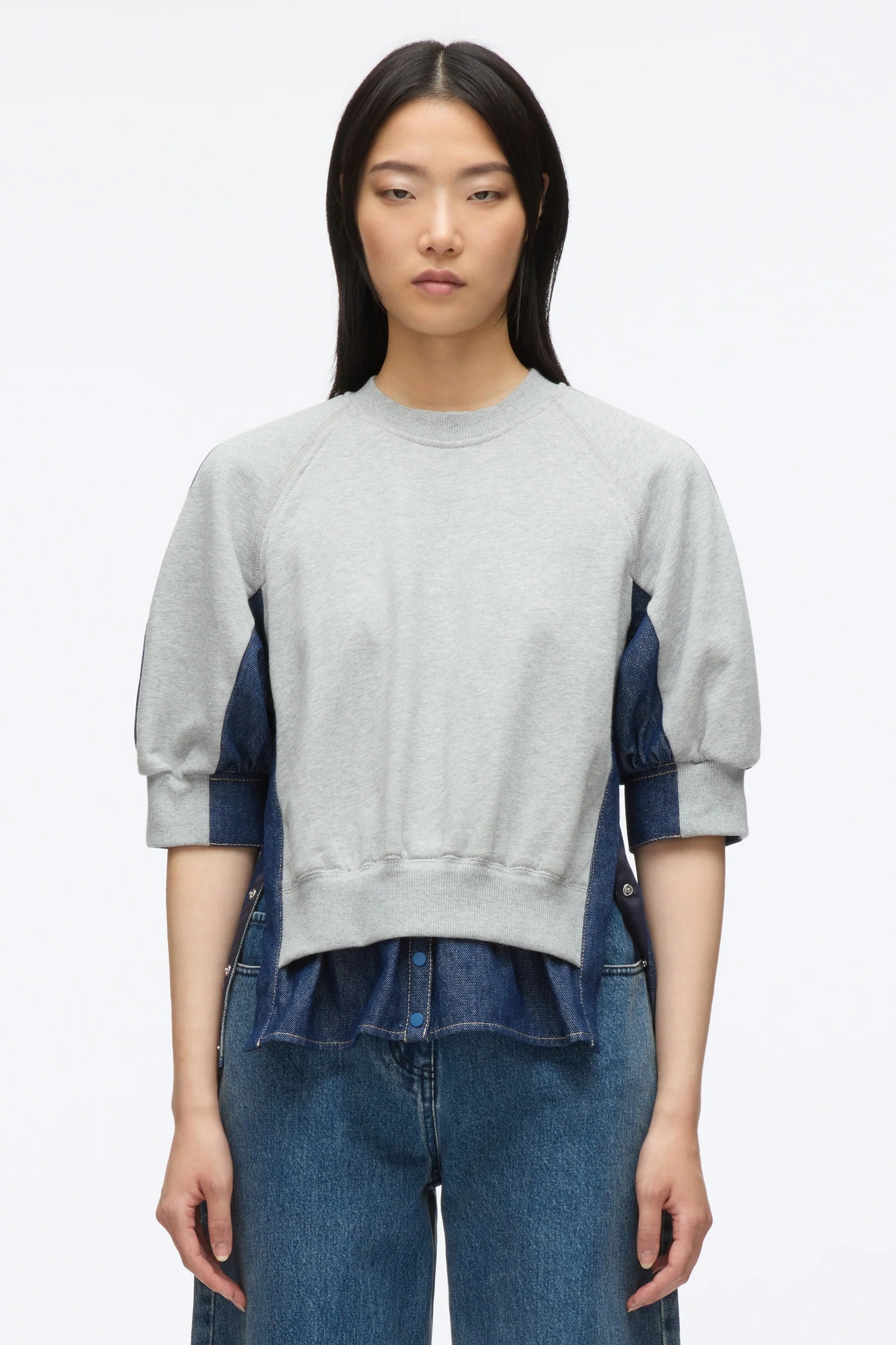 PLM-S251-10306UFT ECRU&DENIM TOP