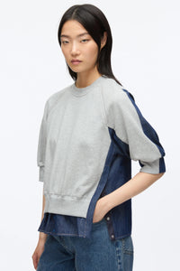 PLM-S251-10306UFT ECRU&DENIM TOP