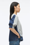 PLM-S251-10306UFT ECRU&DENIM TOP