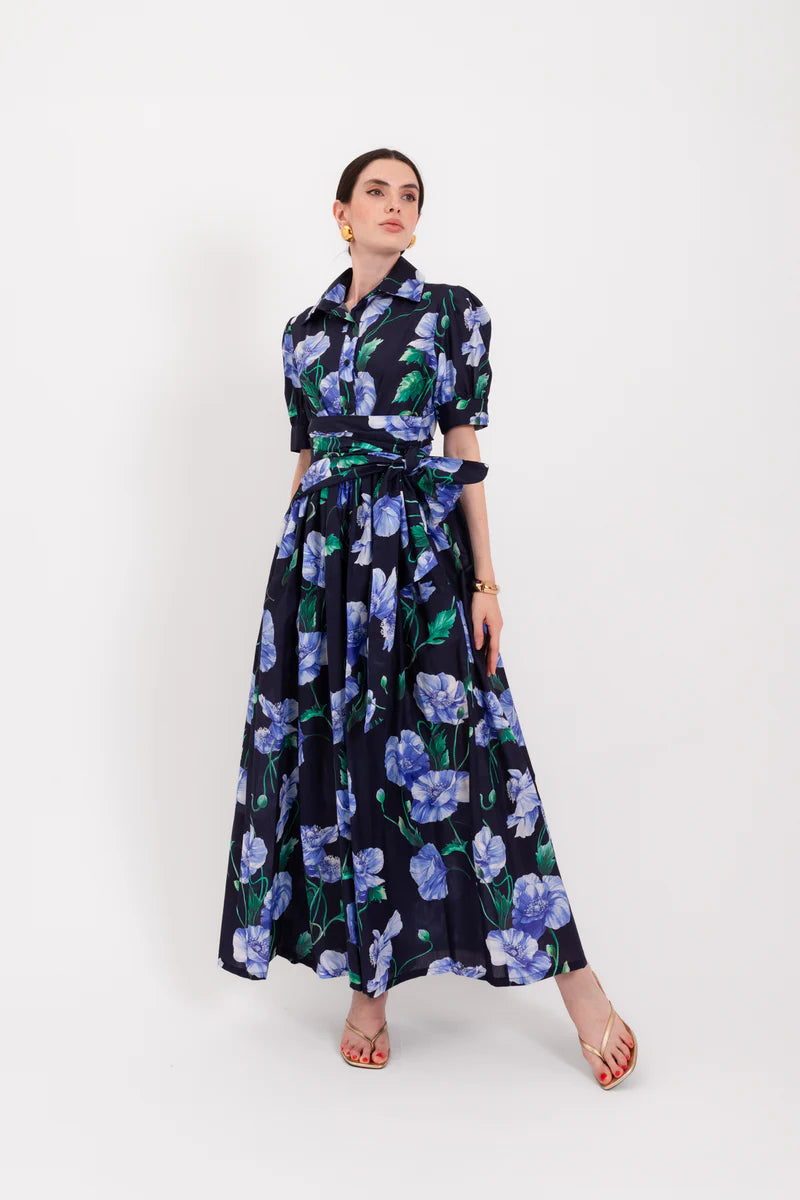 LAV-SALCERELLA BLACK FLORAL DRESS