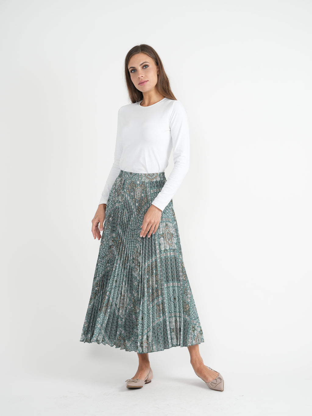 DEJ-SB4CM8706SM GREEN SKIRT
