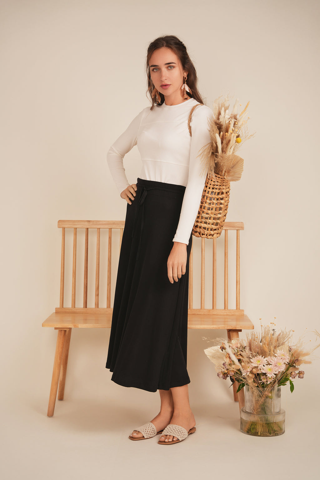 DEJ-SB5CM1291SM BLACK BOW SKIRT
