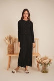DEJ-SB5CM1293T&SB5CM1292DL BLACK RIB CARDI SET