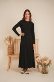 DEJ-SB5CM1293T&SB5CM1292DL BLACK RIB CARDI SET