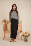 DEJ-SB5CM1319T DENIM&PURPLE STRIPED CARDIGAN