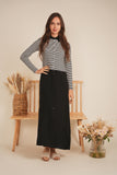 DEJ-SB5CM1319T DENIM&PURPLE STRIPED CARDIGAN