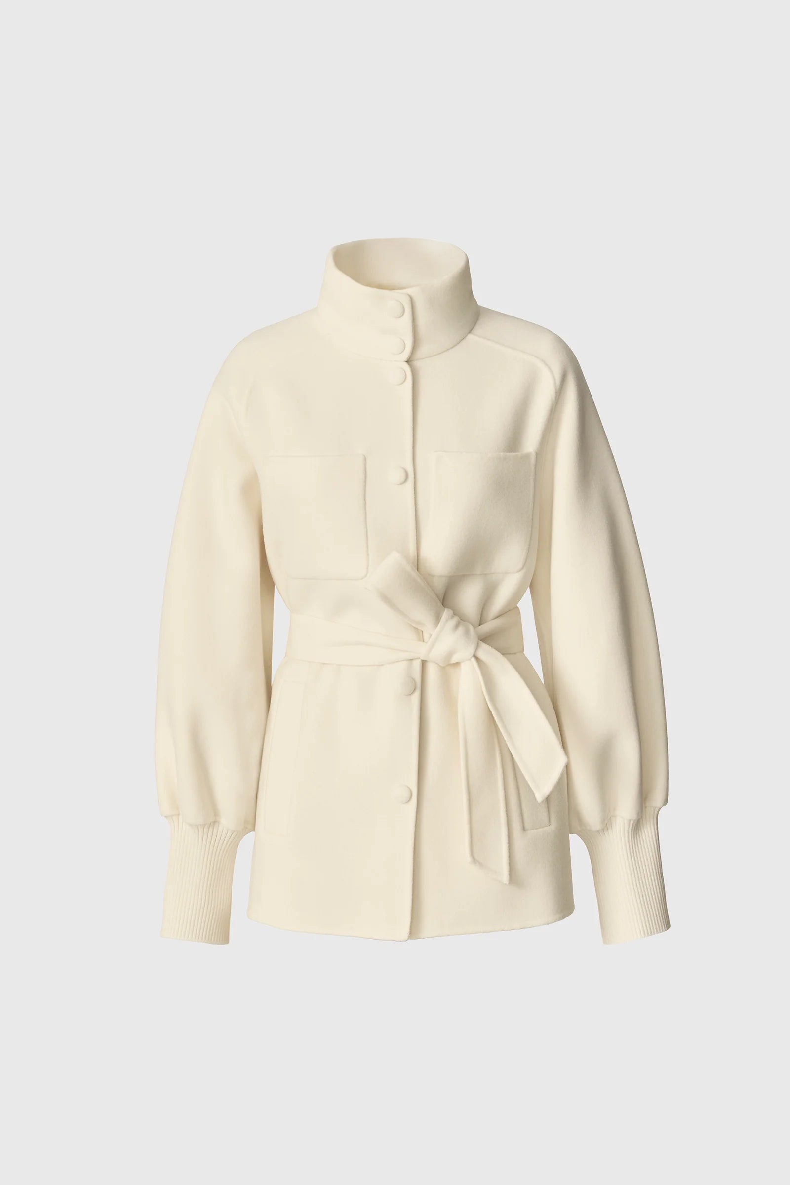 MKG-HANIA CREAM DOUBLE FACE WOOL COAT