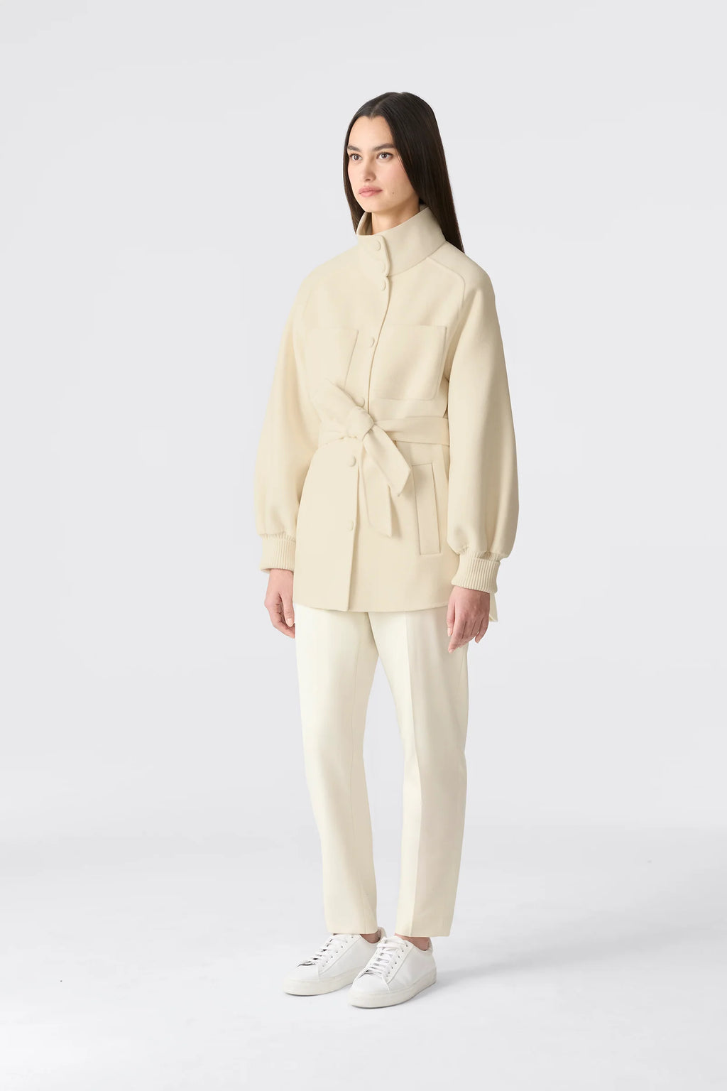 MKG-HANIA CREAM DOUBLE FACE WOOL COAT