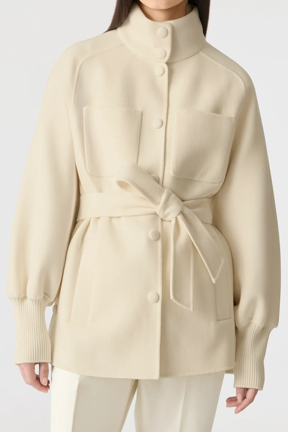 MKG-HANIA CREAM DOUBLE FACE WOOL COAT