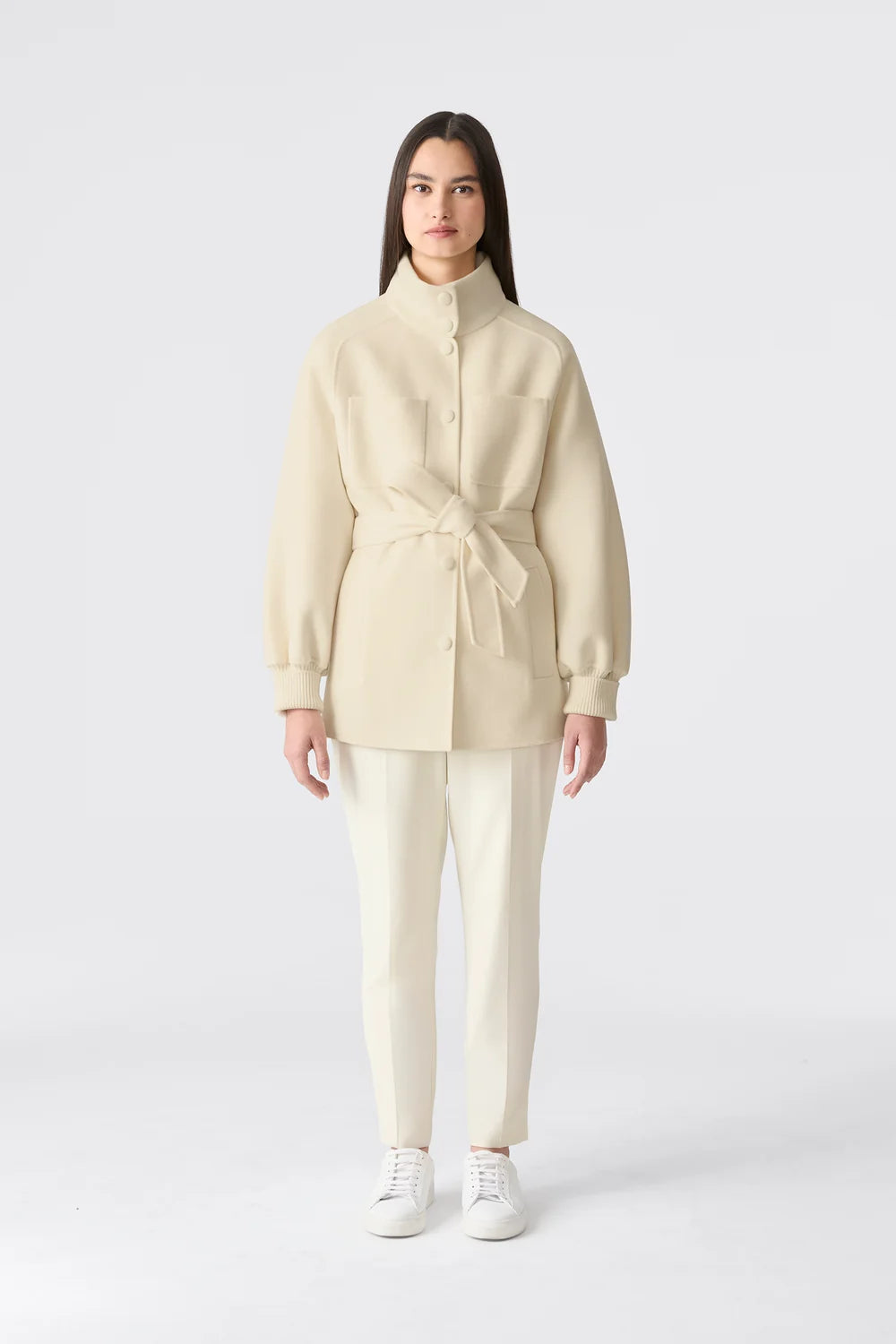 MKG-HANIA CREAM DOUBLE FACE WOOL COAT