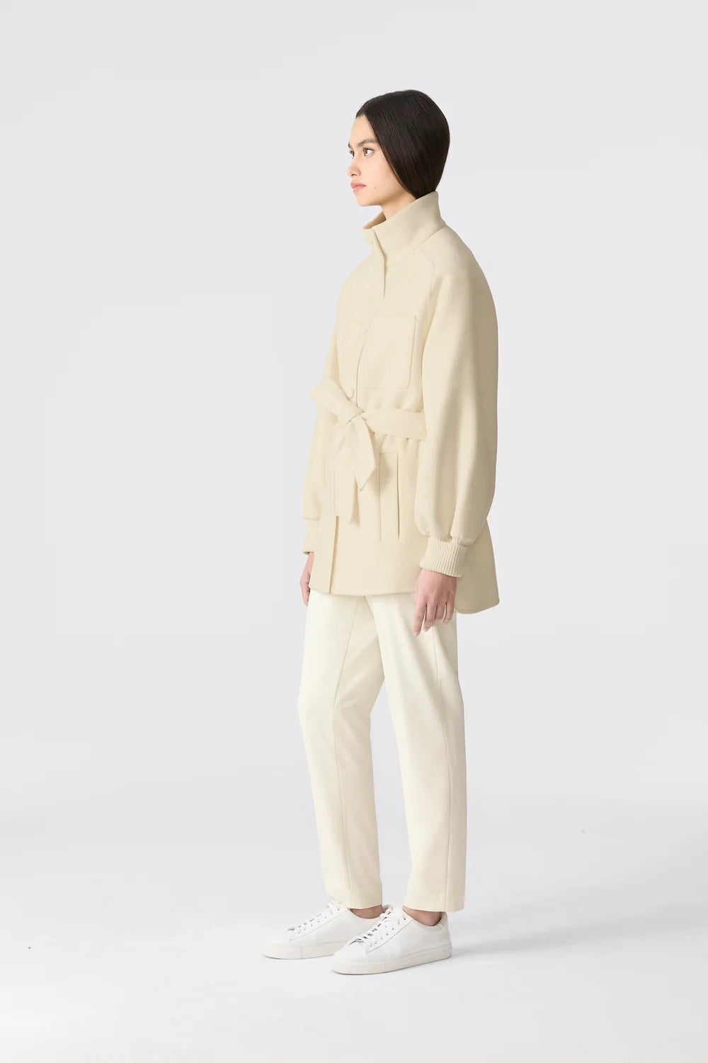 MKG-HANIA CREAM DOUBLE FACE WOOL COAT