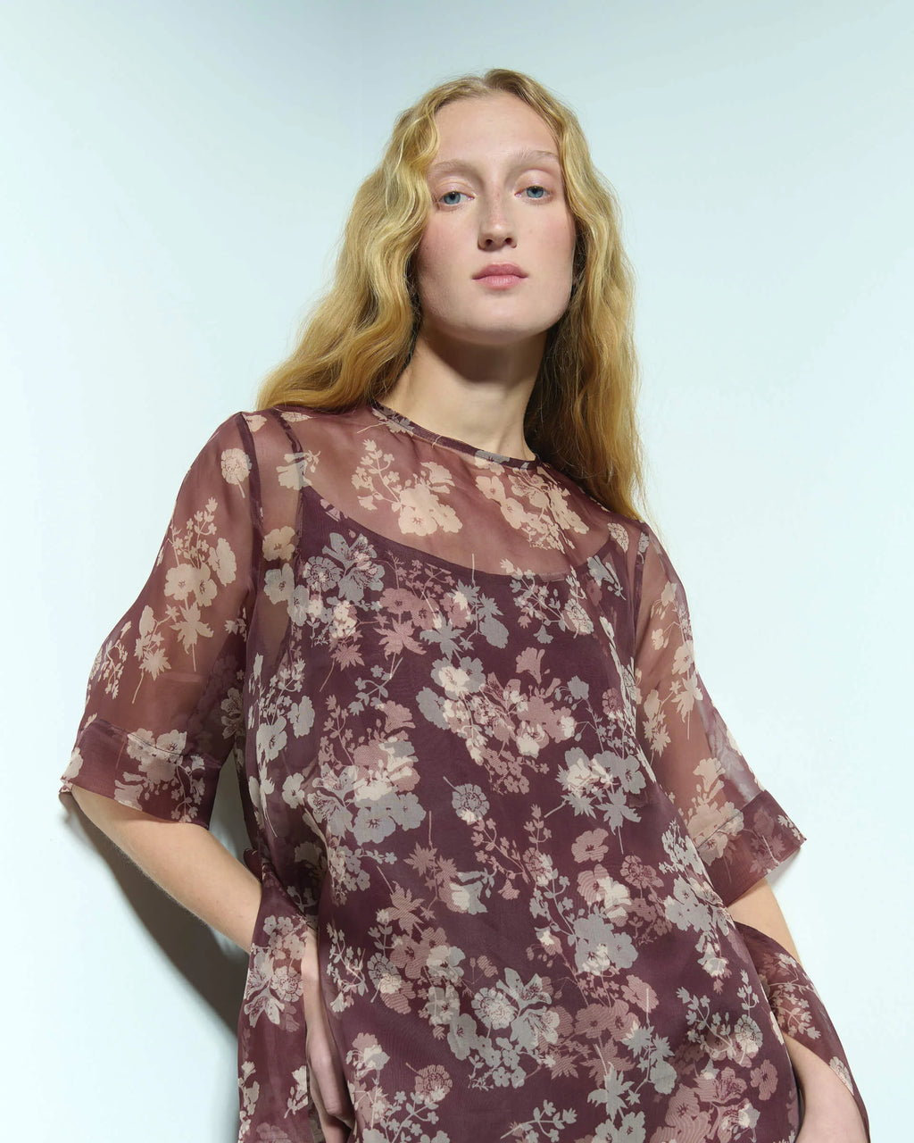 BEA-AB2C6762MEN43 AMBER PRINT DRESS