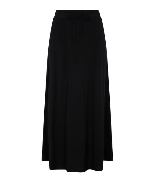 PAR-SK431 BLACK DRAWSTRING SKIRT