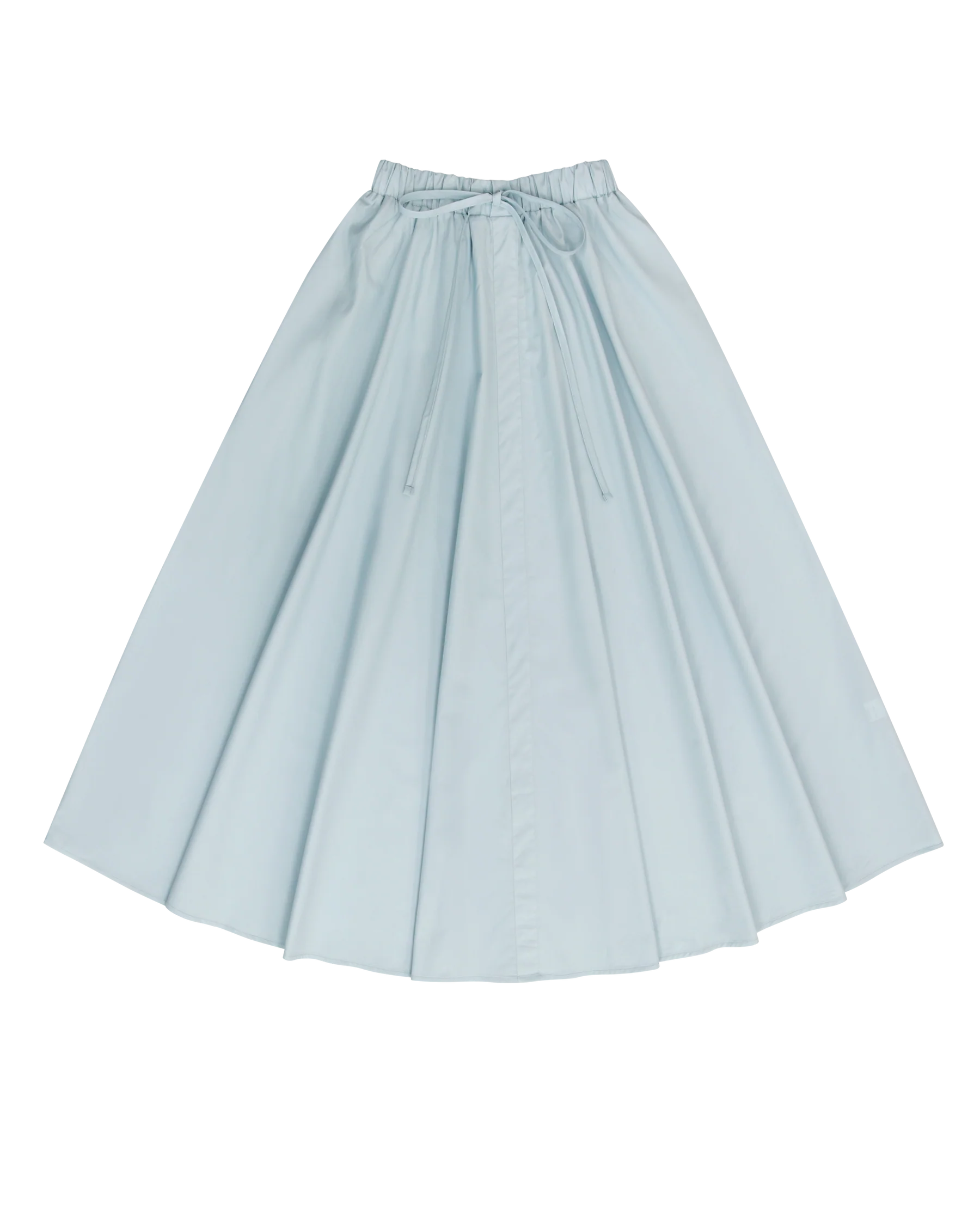 PAR-SK439 LIGHT BLUE WOVEN DRAWSTRING SKIRT