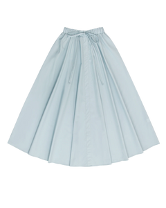 PAR-SK439 LIGHT BLUE WOVEN DRAWSTRING SKIRT