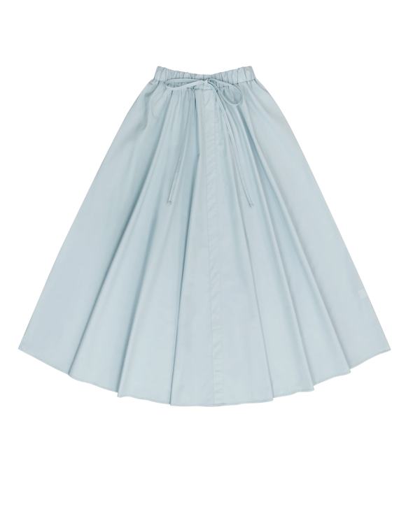 PAR-SK439 LIGHT BLUE WOVEN DRAWSTRING SKIRT