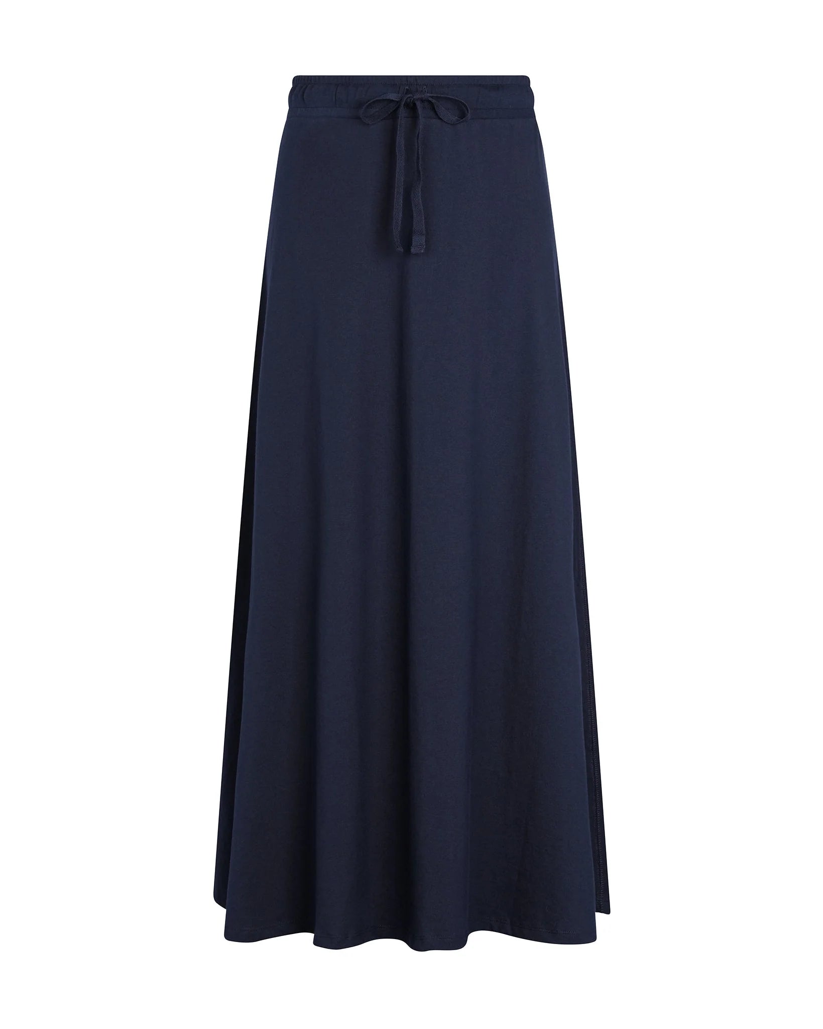 PAR-SK528 NAVY DRAWSTRING MAXI SKIRT