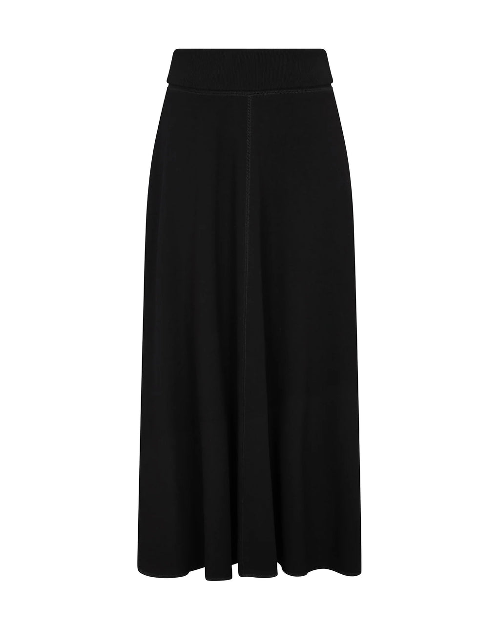 PAR-SK582 BLACK TERRY MIDI SKIRT