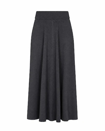 PAR-SK582 BLACK TERRY MIDI SKIRT