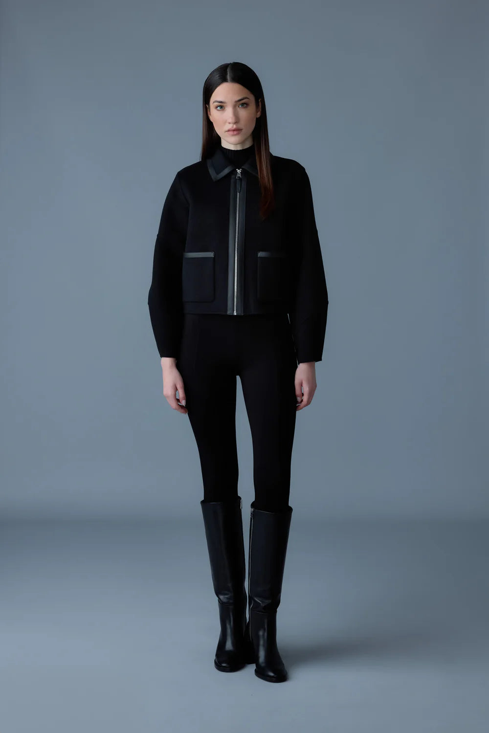 MKG-SOLANA BLACK WOOL JACKET