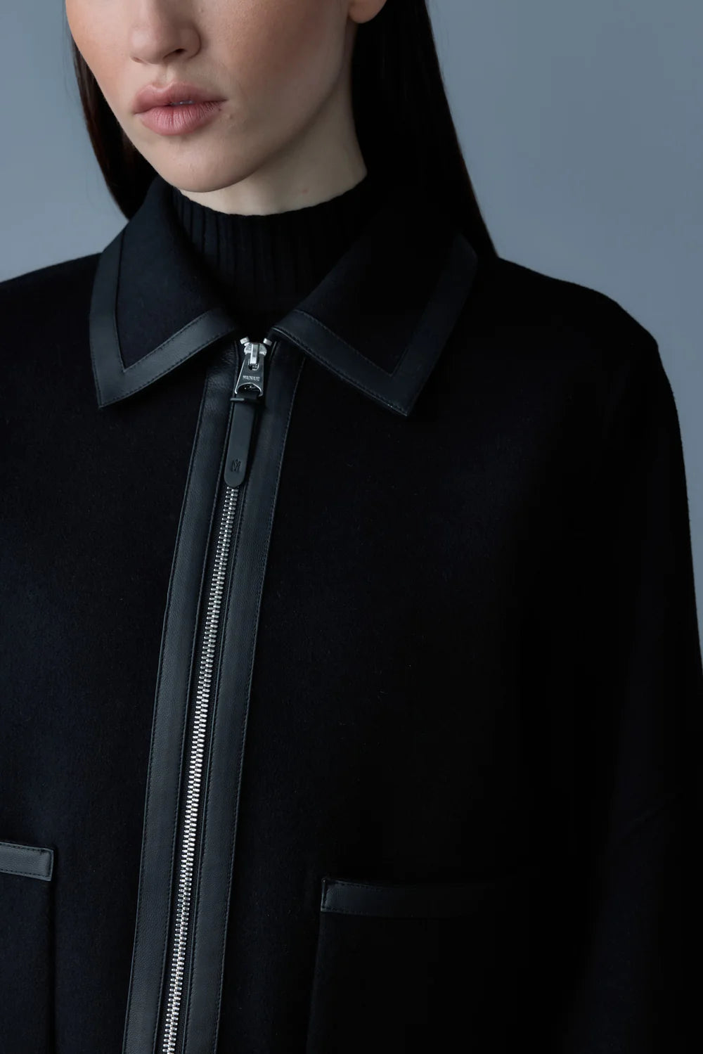 MKG-SOLANA BLACK WOOL JACKET