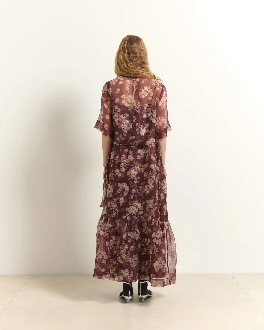 BEA-AB2C6762MEN43 AMBER PRINT DRESS