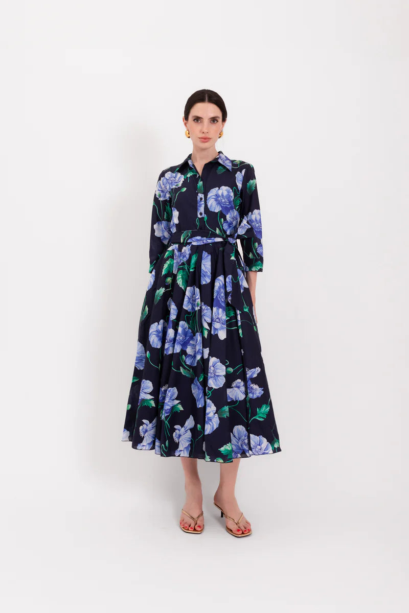 LAV-SPRITZ BLACK PRINT DRESS