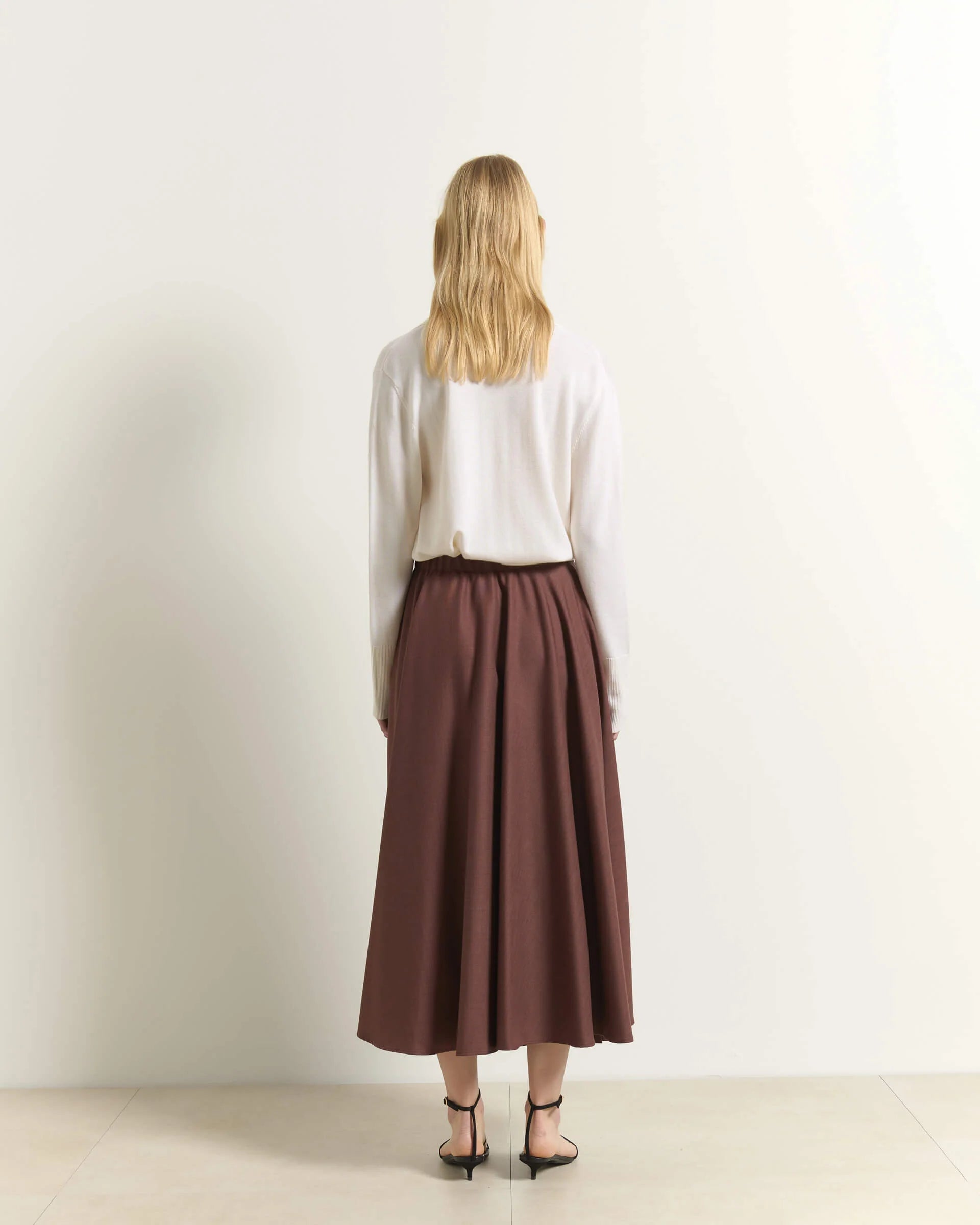 BEA-AB2C5990PARV CHOCOLATE BAR BUCKLE SKIRT