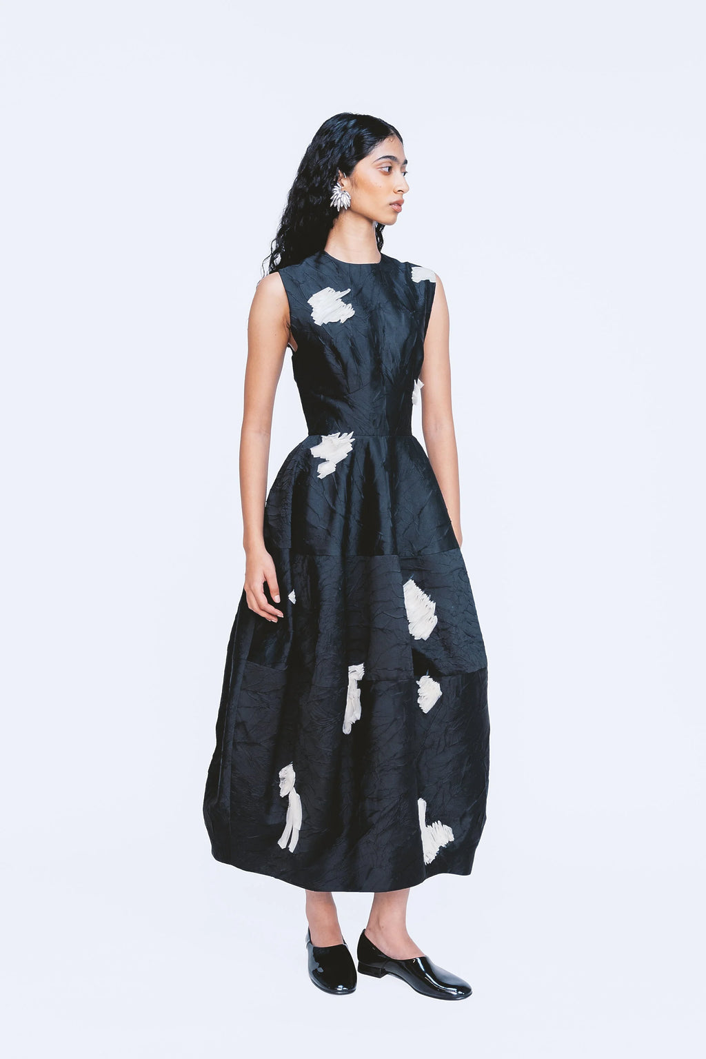LVB-RS27-045 BLACK BARREL EMBELLISHED DRESS