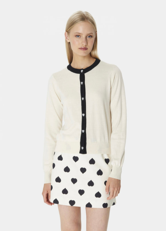 TARA JARMON GAELLE BEIGE&BLACK TOP