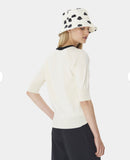 TAJ-PUL36TT657 PASTELLE ECRU&BLACK TOP