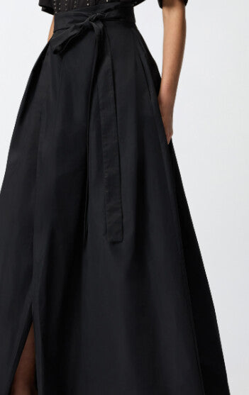 PKO-106253 RAPONZOLO BLACK TAFFETA SKIRT