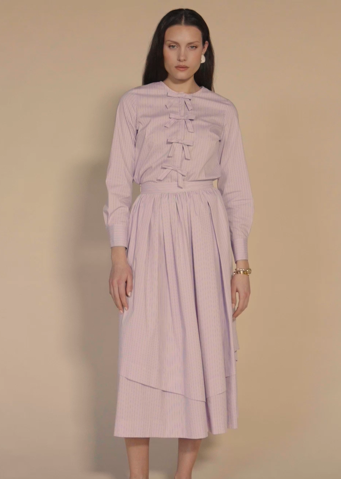 APP-S26-1089&S26-1090 BLUSH STRIPED SET