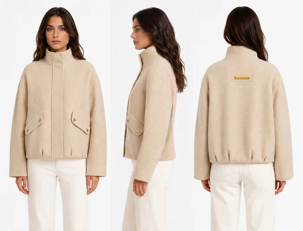 ARB-1026 OATMEAL OVERIZED JACKET