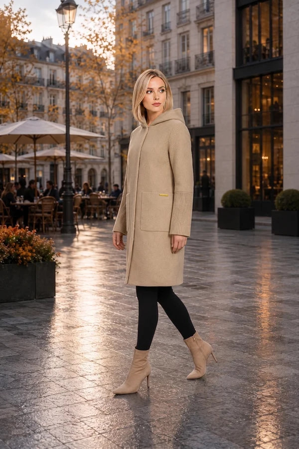 ARB-8026 OATMEAL WOOL COAT