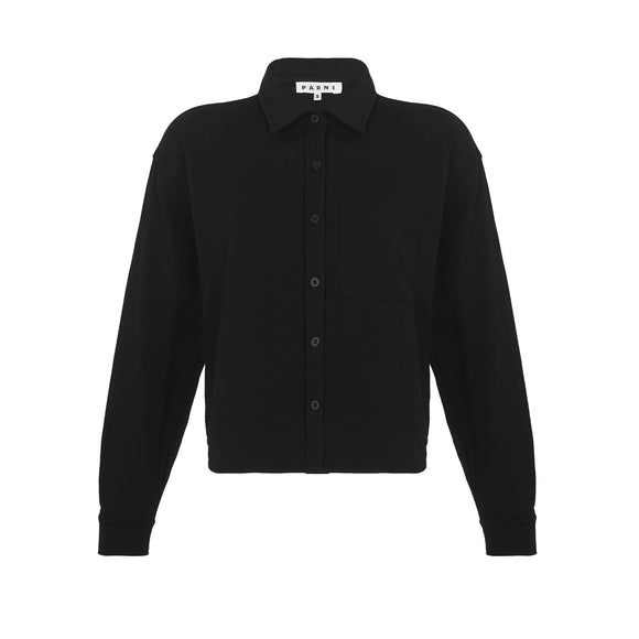 PAR-T406 BLACK CARGO SHIRT TOP