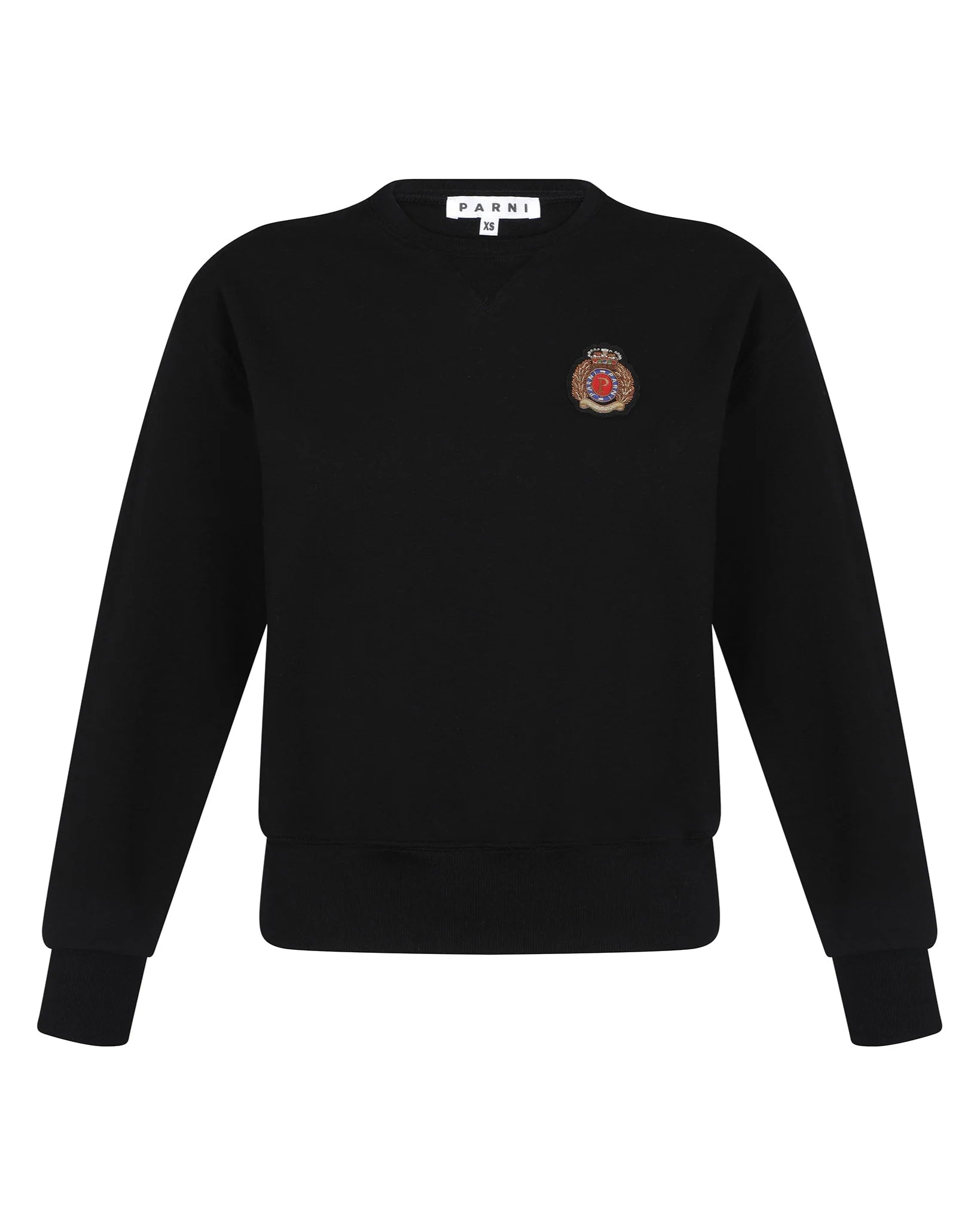 PAR-T477 BLACK EMBLEM SWEATSHIRT