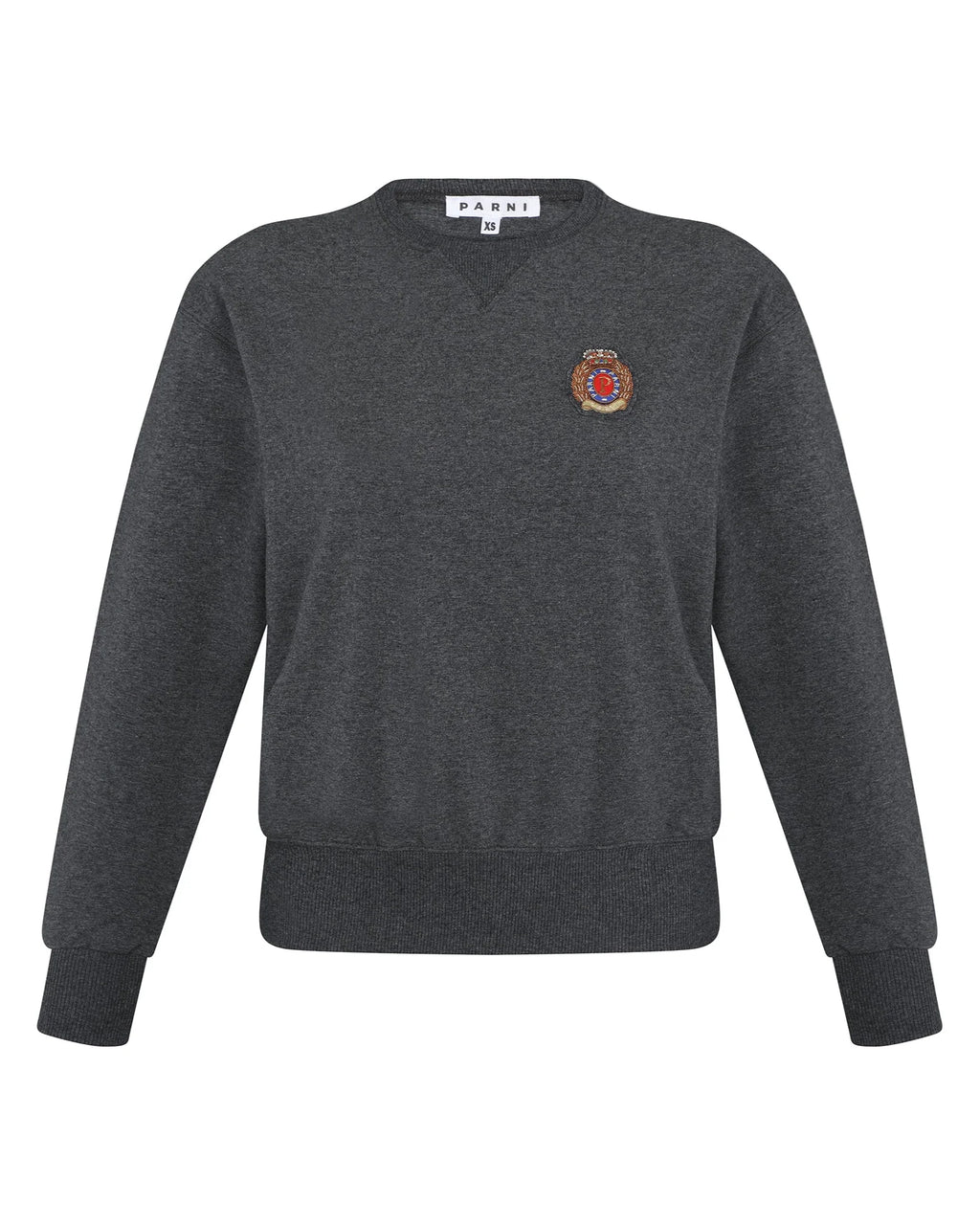 PAR-T477 BLACK EMBLEM SWEATSHIRT