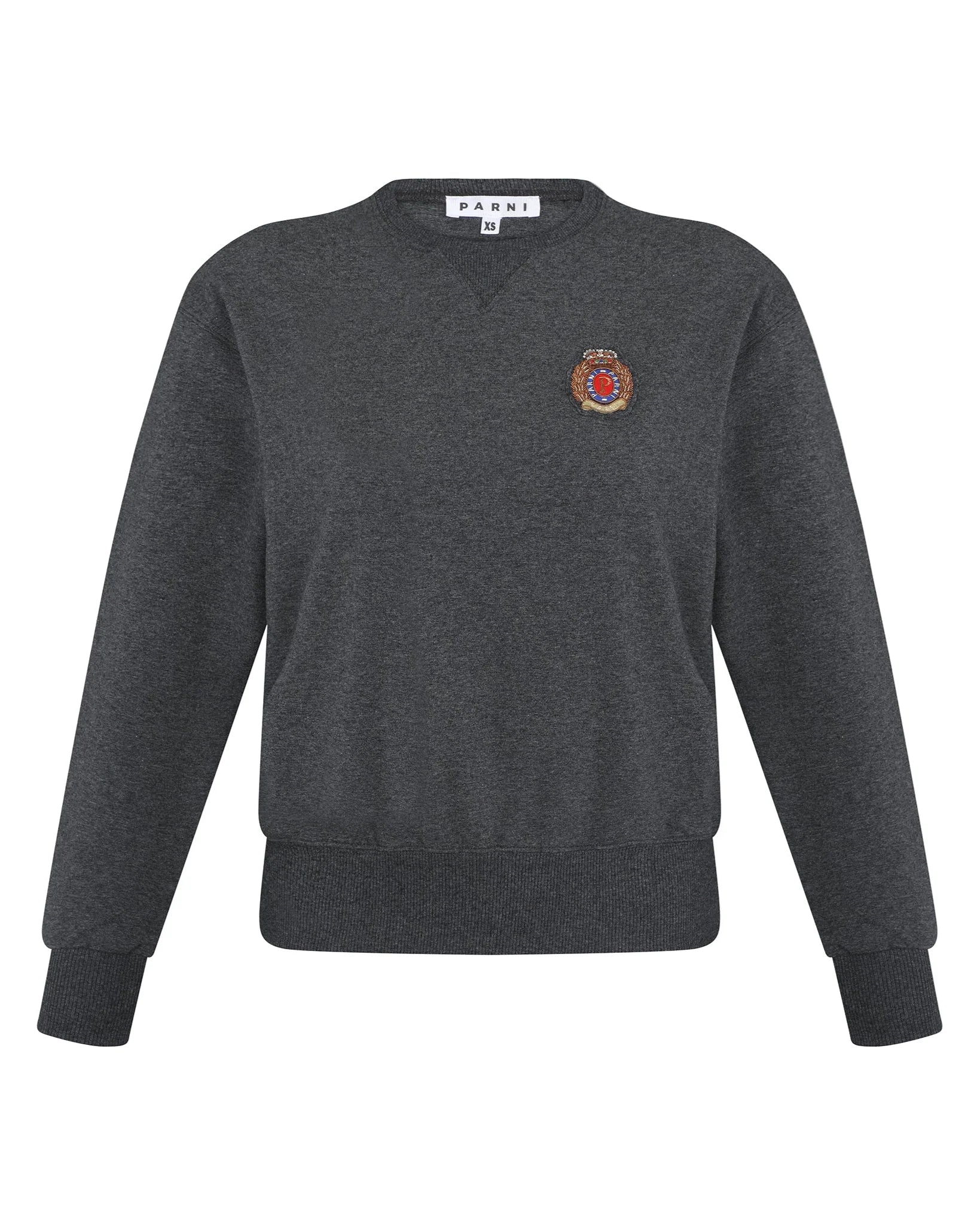 PAR-T477 BLACK EMBLEM SWEATSHIRT