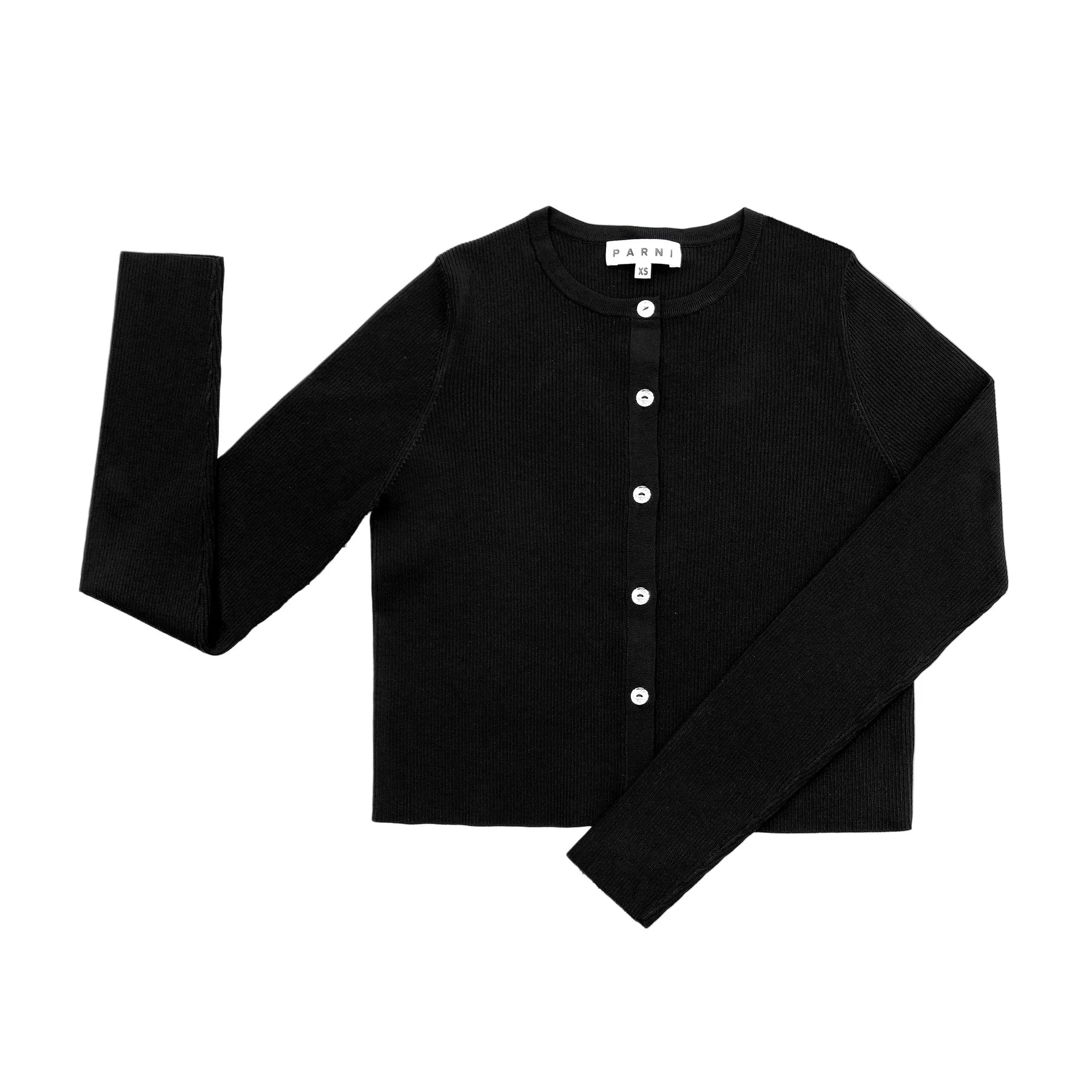 PAR-T480 BLACK RHINESTONE CARDIGAN