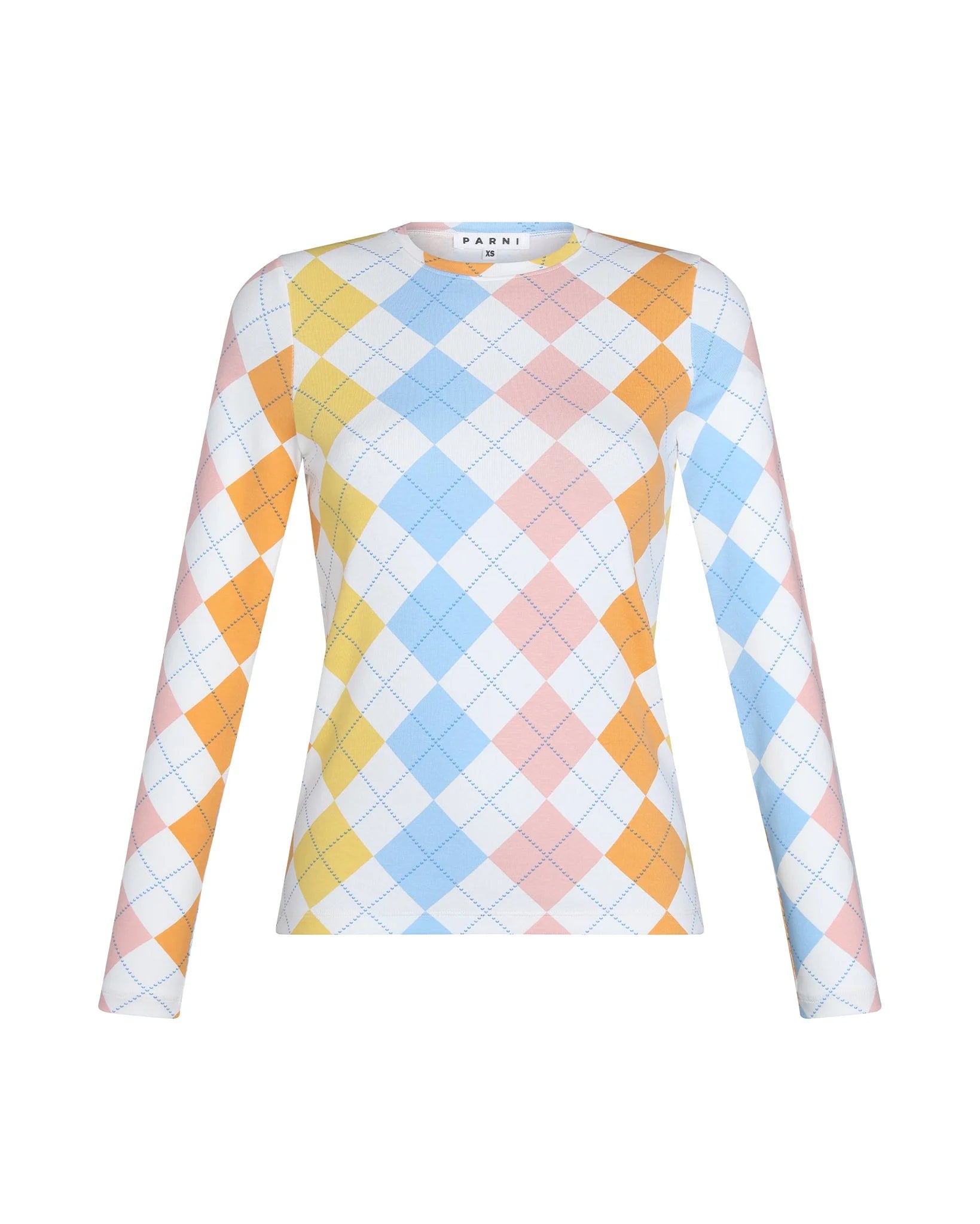 PAR-T521 MULTI ARGYLE T-SHIRT