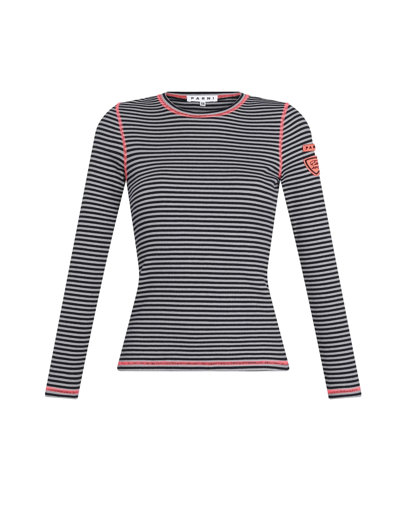 PAR-T523 BLACK&GREY STRIPE T-SHIRT
