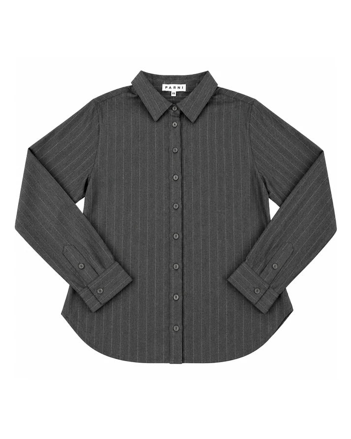 PAR-T558 GREY PINSTRIPED BLOUSE