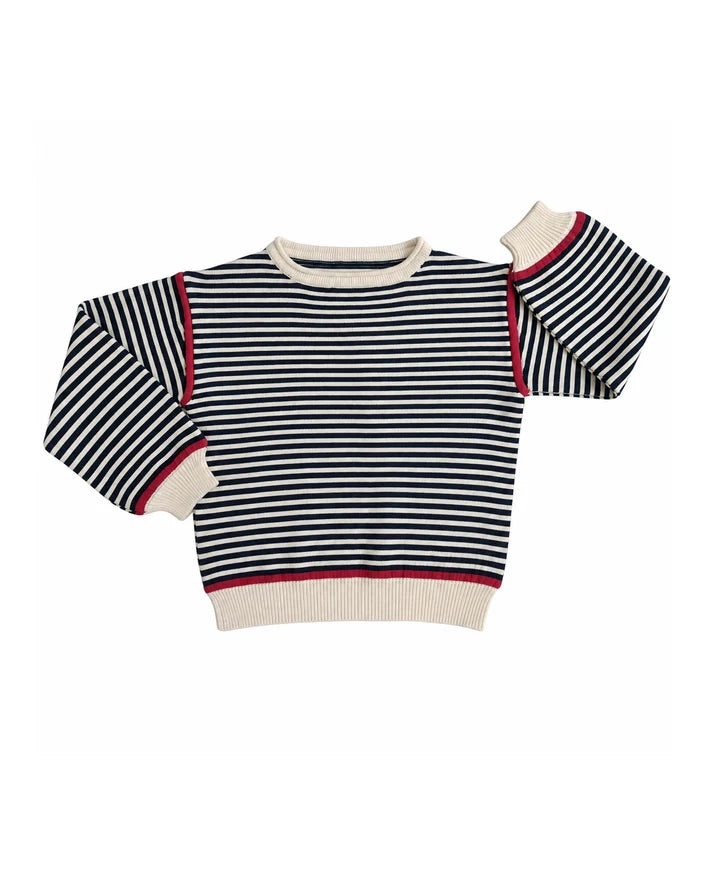 PAR-T562 BLACK&IVORY STRIPED TOP