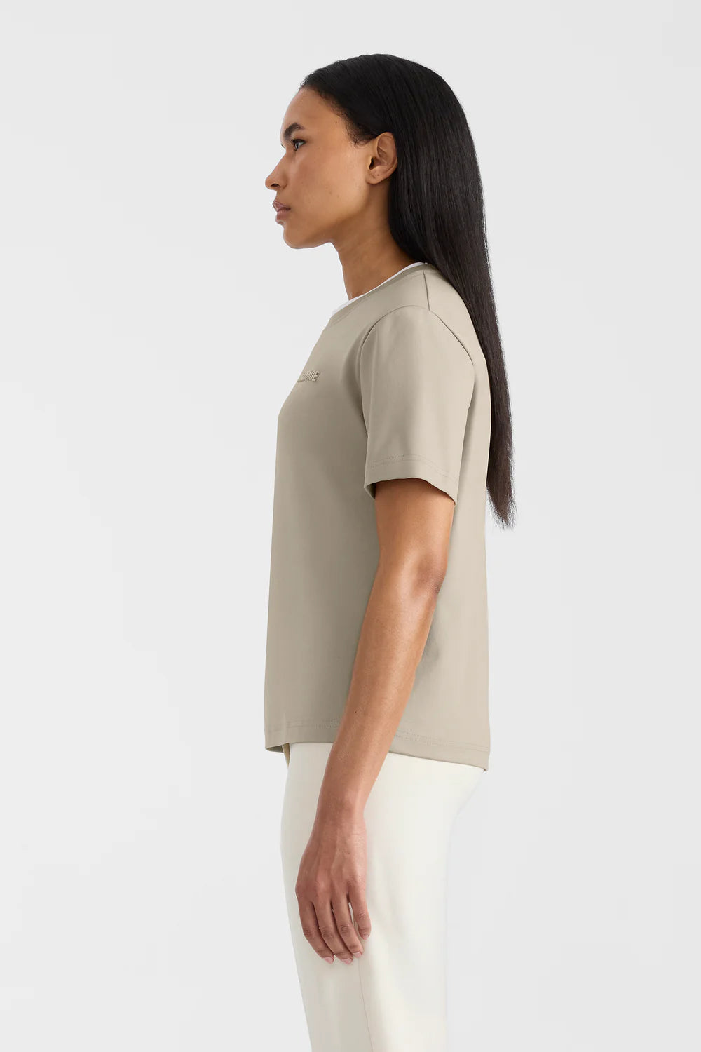 MKG-TEE-WNV TAUPE&WHITE T-SHIRT