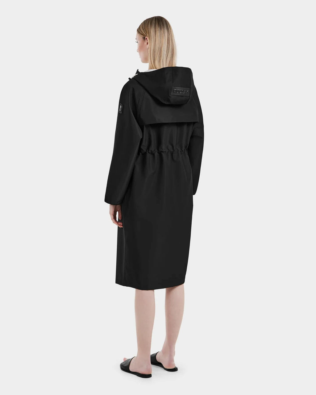 RUD-8125008 CARLA BLACK LONG RAINCOAT