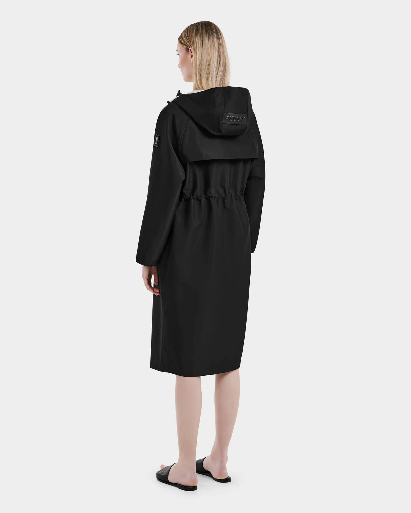 RUD-8125008 CARLA BLACK LONG RAINCOAT