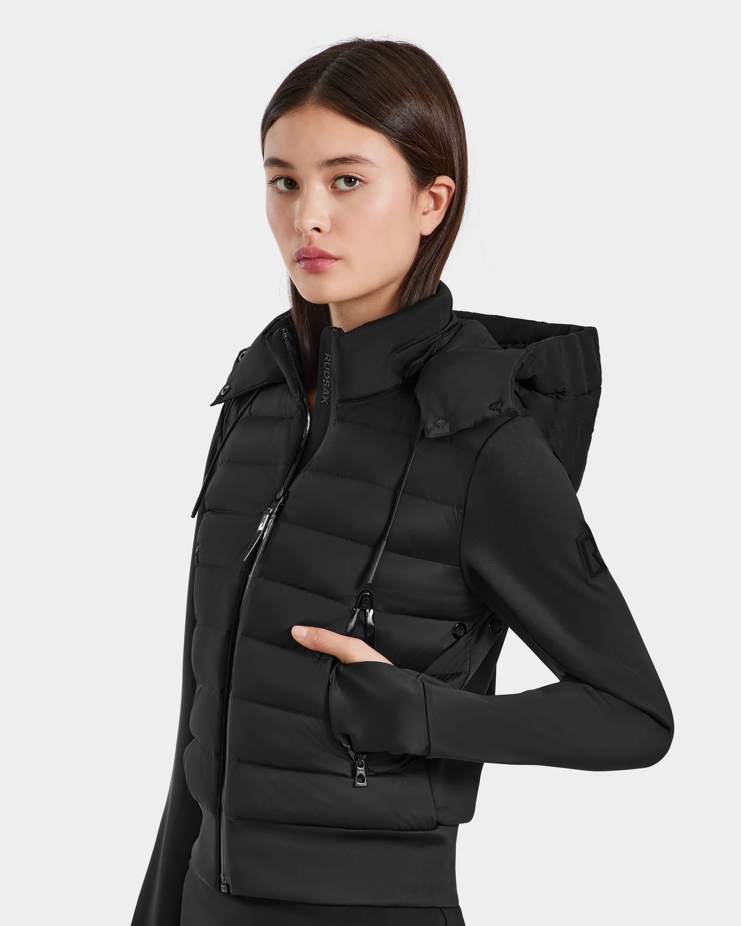 RUD-8124028 CASSA BLACK HOODED JACKET