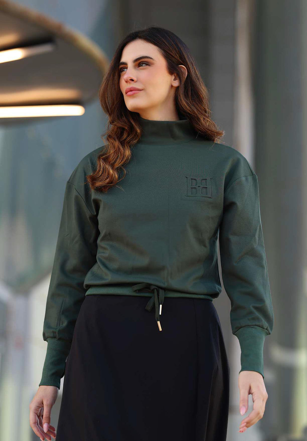 KTL-TW25,342 BOTTLE GREEN BOWTIE TOP