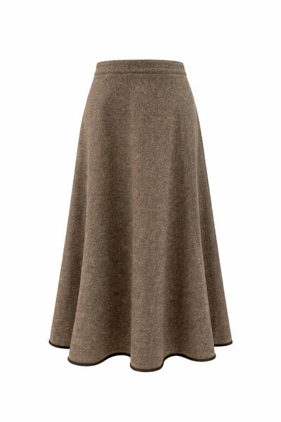 MUN-MNA7049 BROWN ESTELLE SKIRT